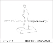 U TY 017 TROPHY - Clear Acrylic