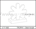 U TY 063 TROPHY - Clear Acrylic TROPHY