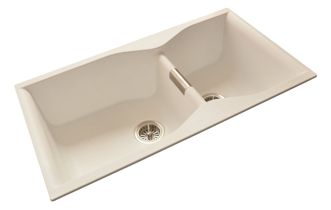 Sinki Dapur Granit : GKS 9050 (WHITE) Sinki Granit Dua Mangkok Sinki Dapur Carta Pilihan Warna Corak