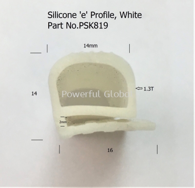 Silicone Rubber e Profile PSK819 White