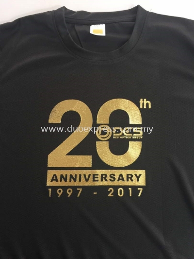 T Shirt Printing Murah Silk Screen Gold Foil