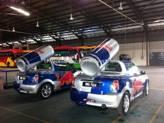 Red Bull Mini Cooper  body sticker design