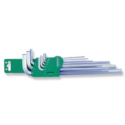 9PCS LONG ARM HEX KEY SET (SAE) (H02SM209S)