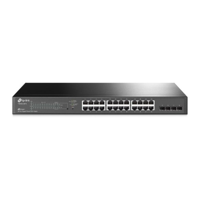 T1600G-28PS. TPlink JetStream 24-Port Gigabit Smart PoE+ Switch with 4 SFP Slots