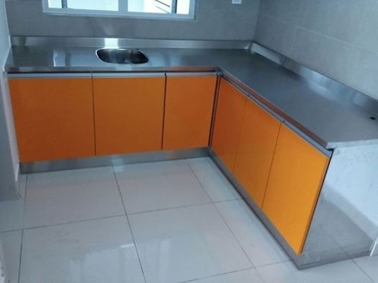 Kabinet Dapur Meja Top Keluli Tahan Karat Untuk Rumah