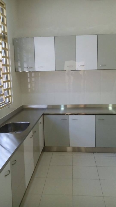 Kabinet Dapur Meja Top Keluli Tahan Karat Untuk Rumah