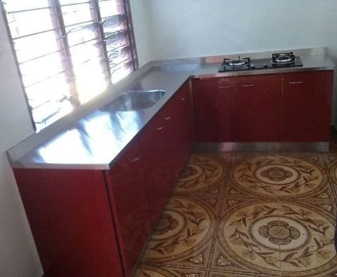 Kabinet Dapur Meja Top Keluli Tahan Karat Untuk Rumah