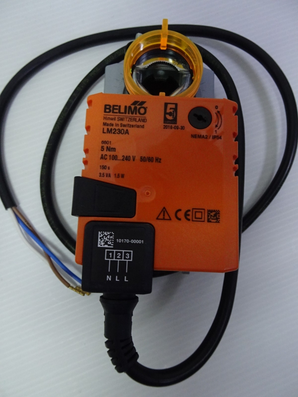 BELIMO LM230A OPEN-CLOSE NON-SPRING-RETURN DAMPER ACTUATOR 5NM, 230VAC, 50/60HZ