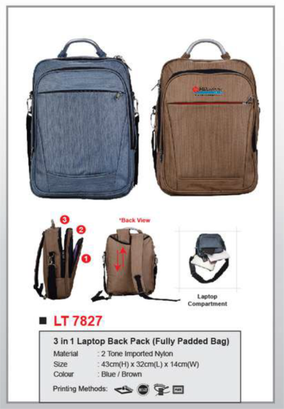 Laptop Back Bag LT7827