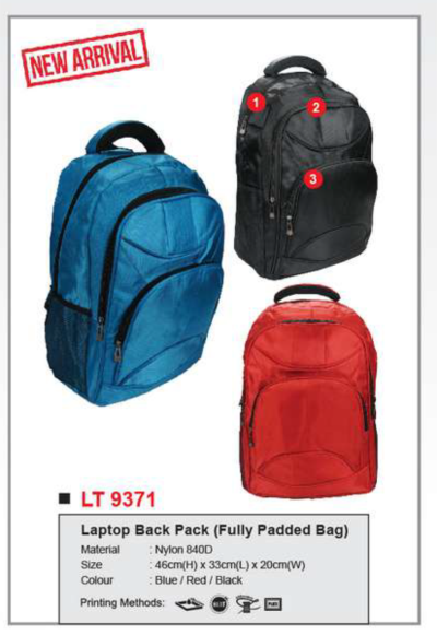 Laptop Back Bag LT9371