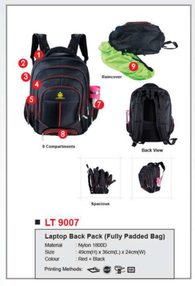 Laptop Back Bag LT9003