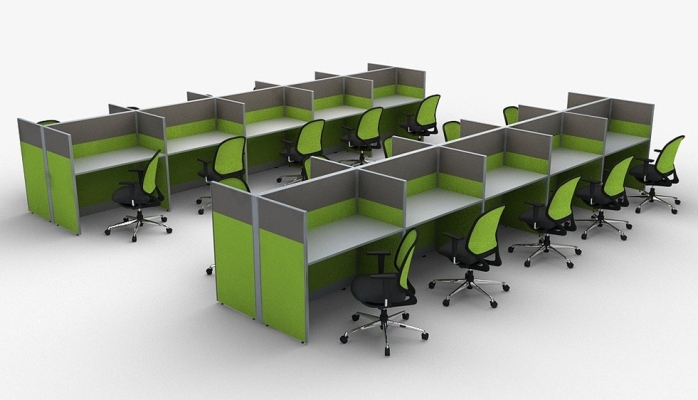 20 pax rectangular workstation call centre