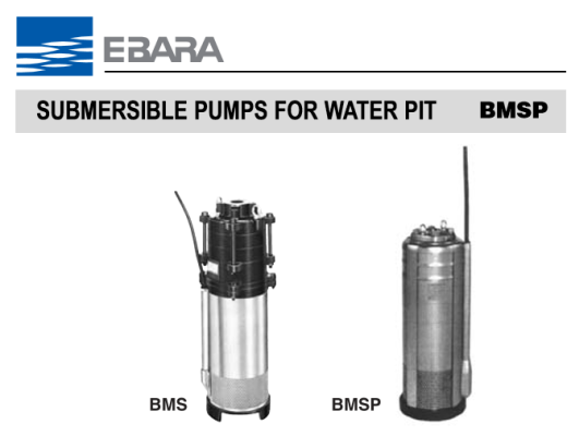 Ebara Submersible Pumps For Water Pit BMSP