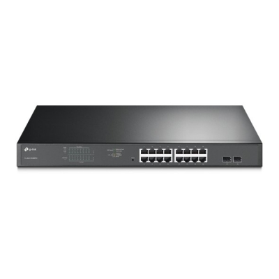 TL-SG1218MPE. TPlink JetStream 16-Port Gigabit Easy Smart PoE+ Switch with 2 SFP Slots