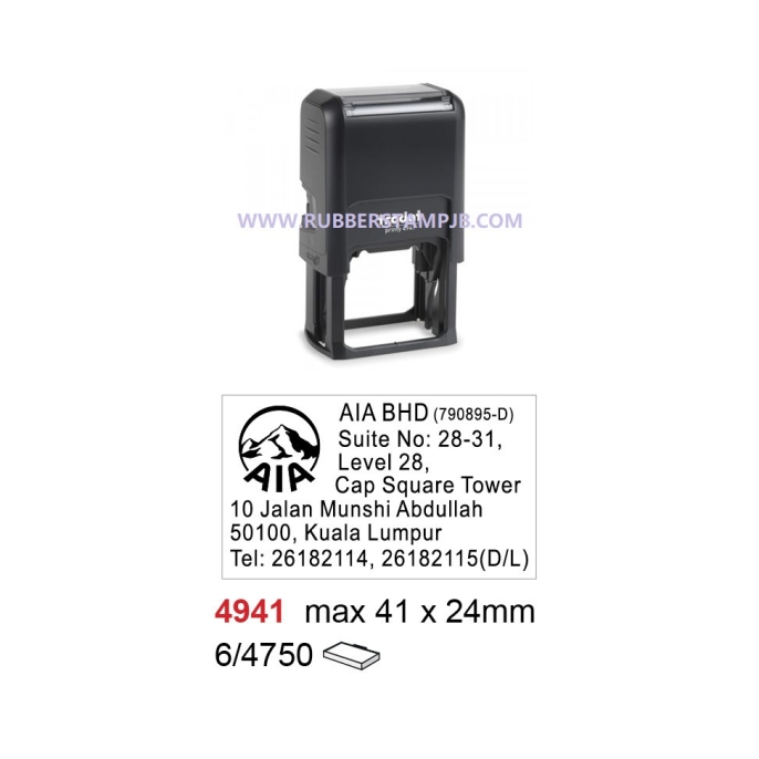 21. Rubber Stamp with company logo and address 4941 Rubber ...