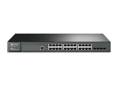 T2600G-28TS. TPlink JetStream 24-Port Gigabit L2 Managed Switch with 4 SFP Slots