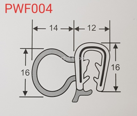 EPDM Sponge Door Seal PWF004