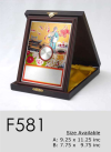 F581 Wooden Plaques & Velvet Box Trophy