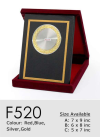 F520 Wooden Plaques & Velvet Box Trophy