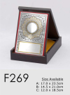 F269 Wooden Plaques & Velvet Box Trophy