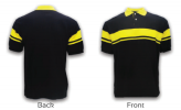 ATTOP COLLAR ADF1601 BLACK/YELLOW Polo Tee Plain Tee