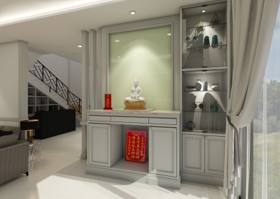 华人神台客厅3d设计图 Homebagus Home And Deco Online Expo