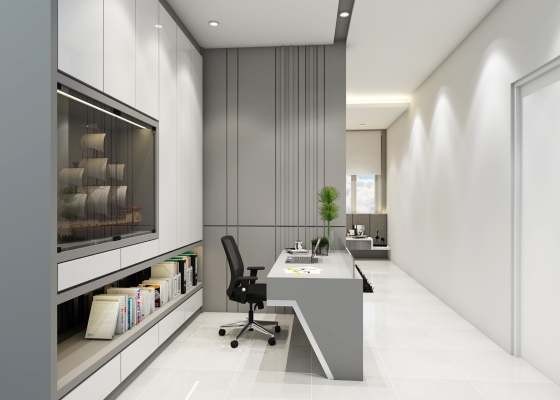  Modern Style Study Room 3D Design Refer