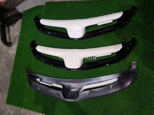 honda civic fd2r type r mugen grille abs material new set