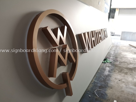 whitemori 3D Eg box up led backlit lettering signboard at Bandar bukit raja klang