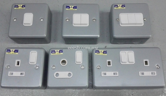 Crown Metal Clad Switch & Socket