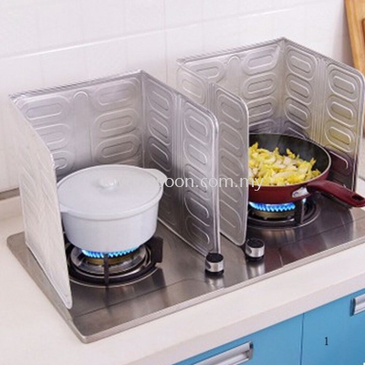                     Kitchen Tools Cooking Insulate Splash Proof Oil Removal Baffle Plate Aluminium