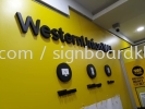 western union Wu acrylic 3D box up lettering signage at Kuala Lumpur  ACRYLIC BOX UP