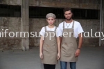 F&B Custom Apron - Khaki Apron Baju Uniform Custom KL PJ