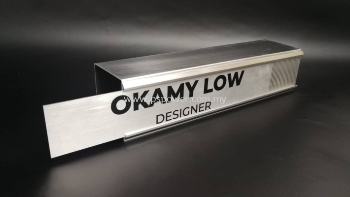 Table Signs - Aluminium Holder & Aluminium Name Plate 