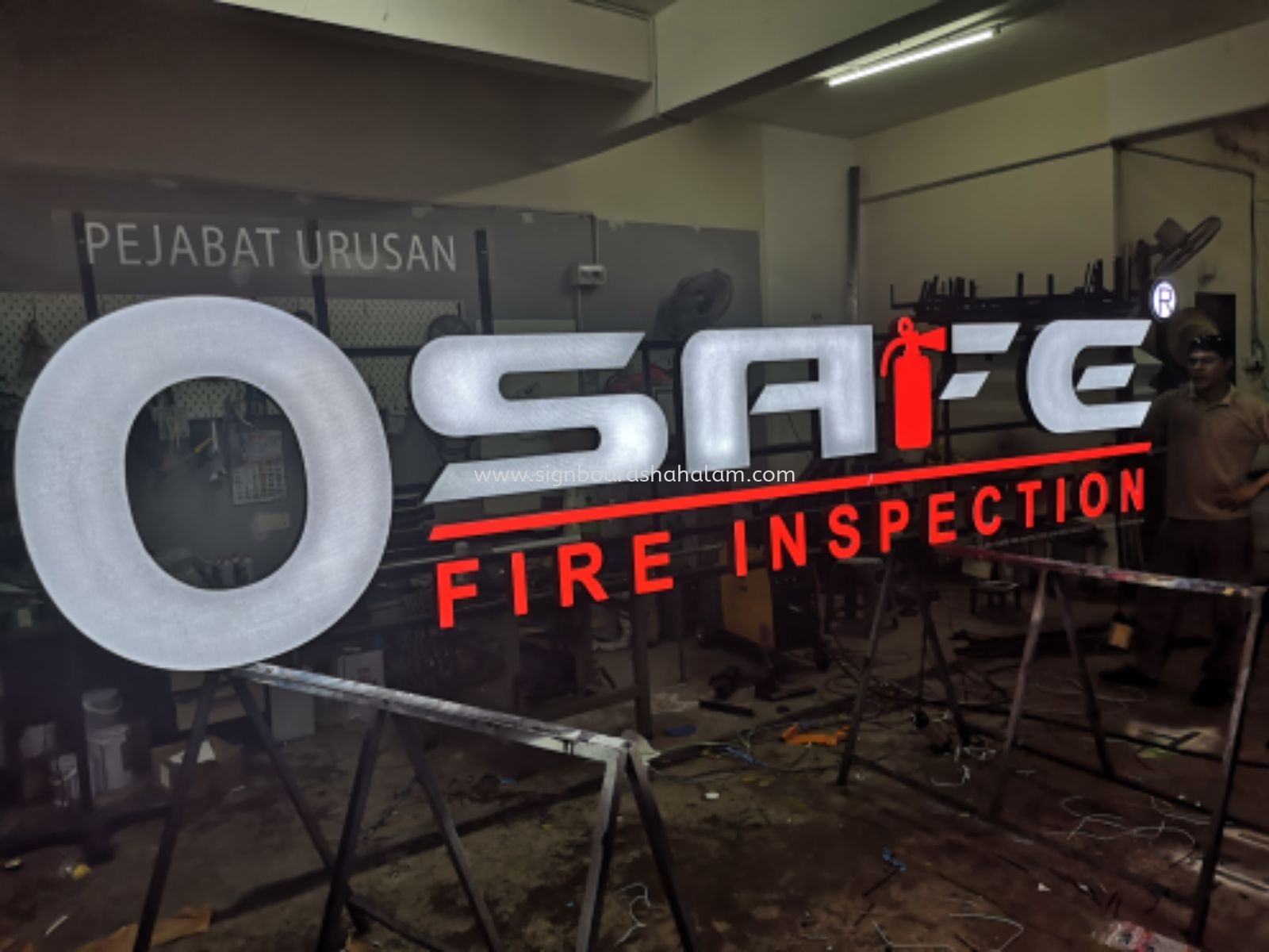 O SAFE FIRE INSPECTION 3D LED SIGNAGE, Puchong 