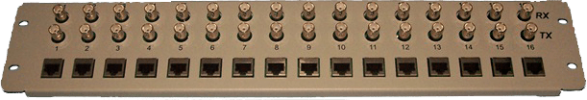 Front Mount Coax(75ohm) to RJ45(120ohm) 16 Port Balun Panel With DB68 Connector Impedance Converters (Baluns) Interface Converters AD-Net