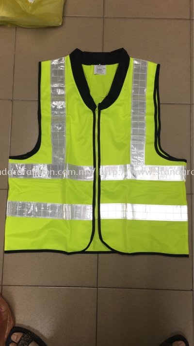 Safety Vest With collar & Zipper And reflective tape 