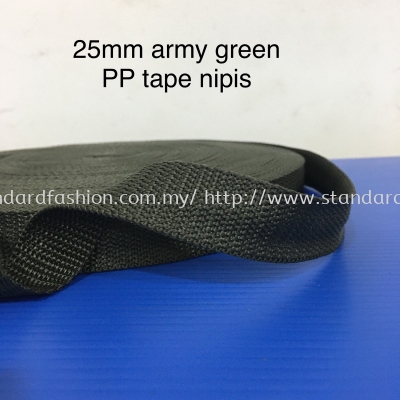 25mm Army Green PP Tape - Nipis