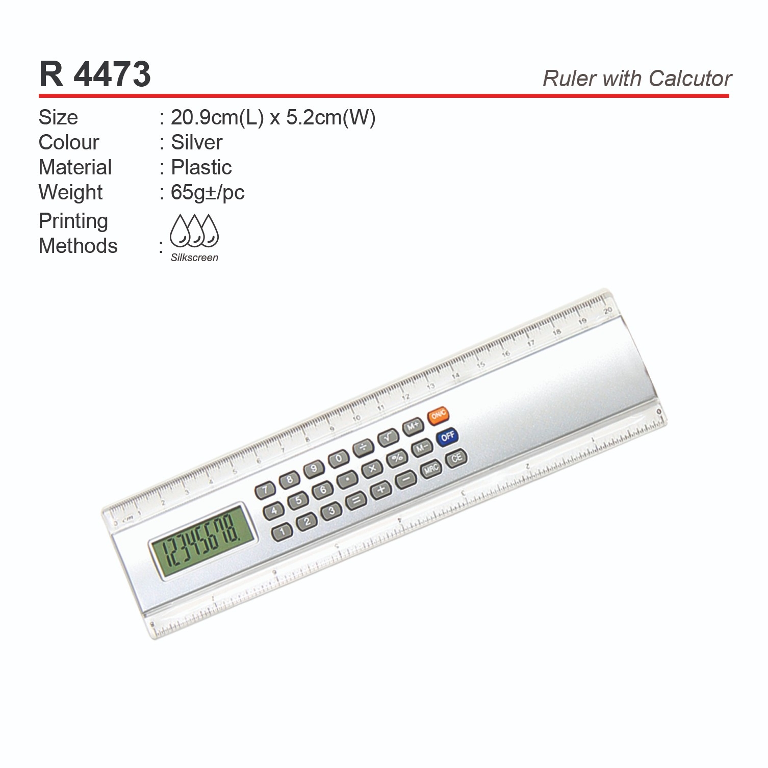 D*R 4473 Ruler with Calculator (A)