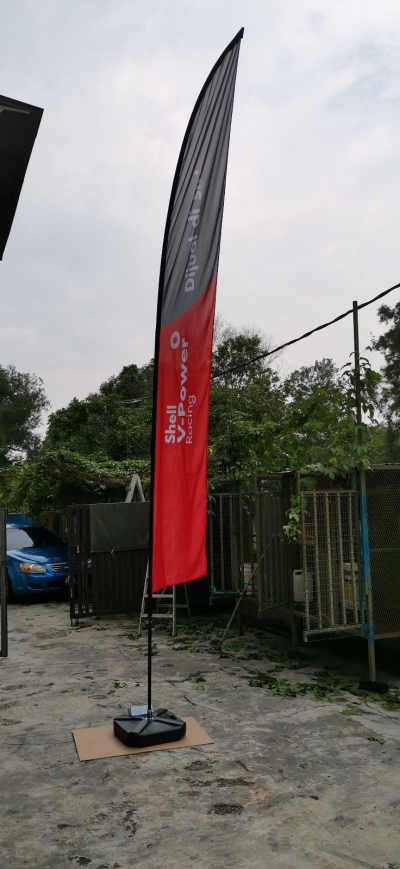 5meter wing flag printing with out door stand