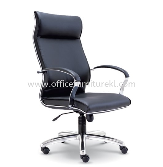 CONTI HIGH BACK DIRECTOR CHAIR | LEATHER OFFICE CHAIR MUTIARA DAMANSARA PJ