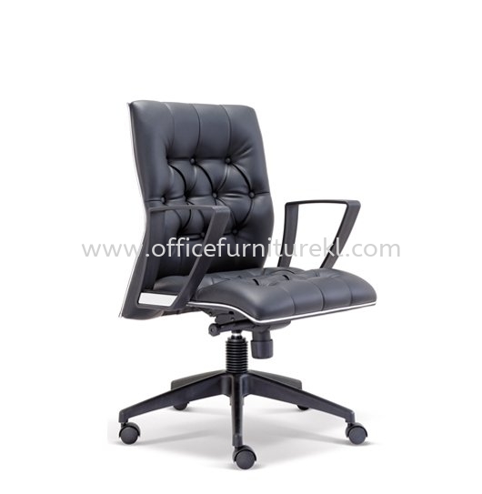 ZYRON LOW BACK DIRECTOR CHAIR | LEATHER OFFICE CHAIR BANTING SELANGOR