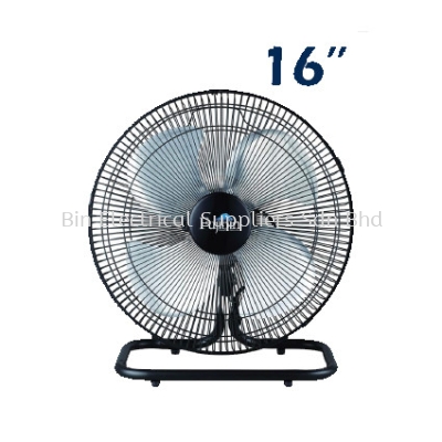 Floor Fan Black Body (Aluminium 4 Blade) FBP-16