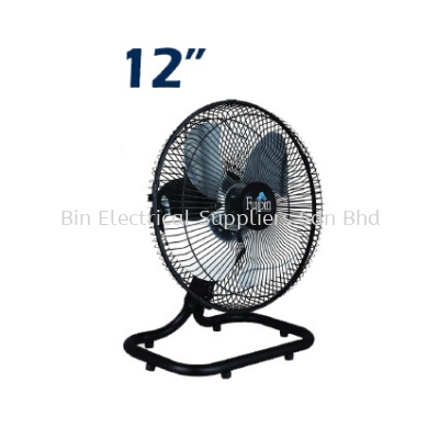 Floor Fan Black Body (Aluminium 4 Blade) FBP-12MC