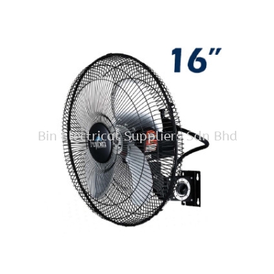 Wall Fan Black Body (Aluminium 4 Blade) FBW-16