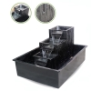 Fiberglass Water Fountain Triple Square FT02 Fountain Set Fiberglass Pot