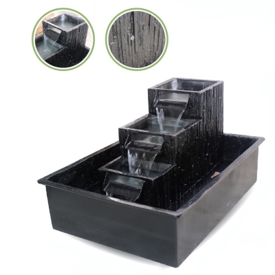 Fiberglass Water Fountain Triple Square FT02