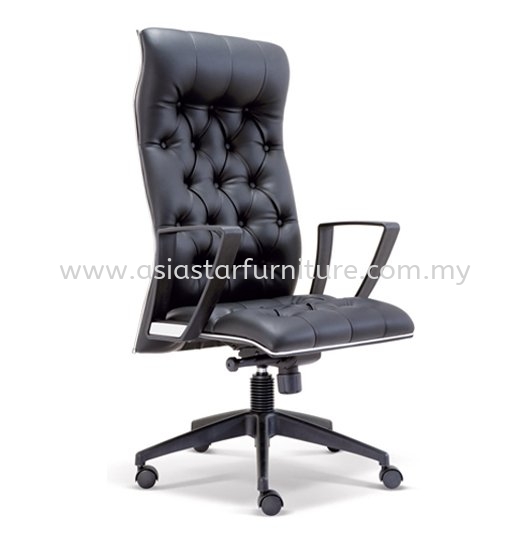 ZYRON HIGH BACK DIRECTOR CHAIR | LEATHER OFFICE CHAIR GAMBANG PAHANG