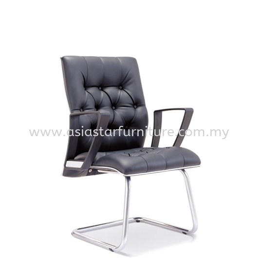 ZYRON VISITOR DIRECTOR CHAIR | LEATHER OFFICE CHAIR MACHANG KELANTAN