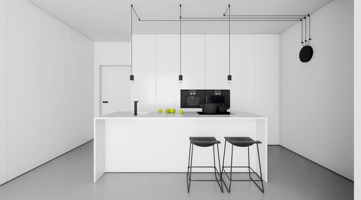 Minimalist-White-Kitchen Ʋο ڳ װƲο